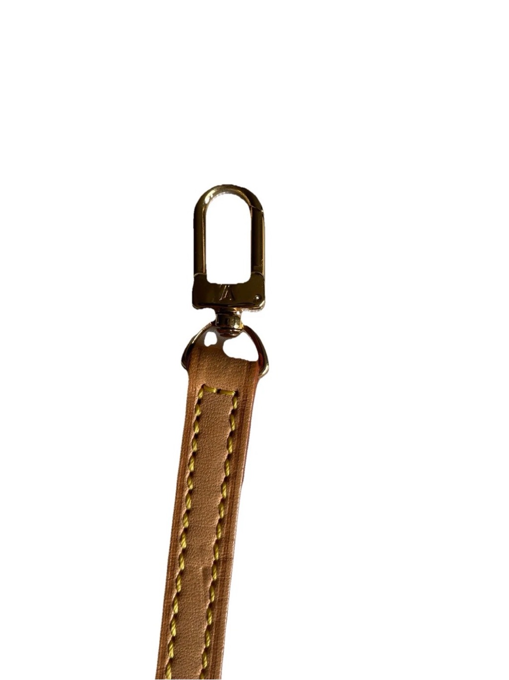 Louis Vuitton Non-Adjustable Wallet Small 22” Strap Vachetta Leather Gold Clasp